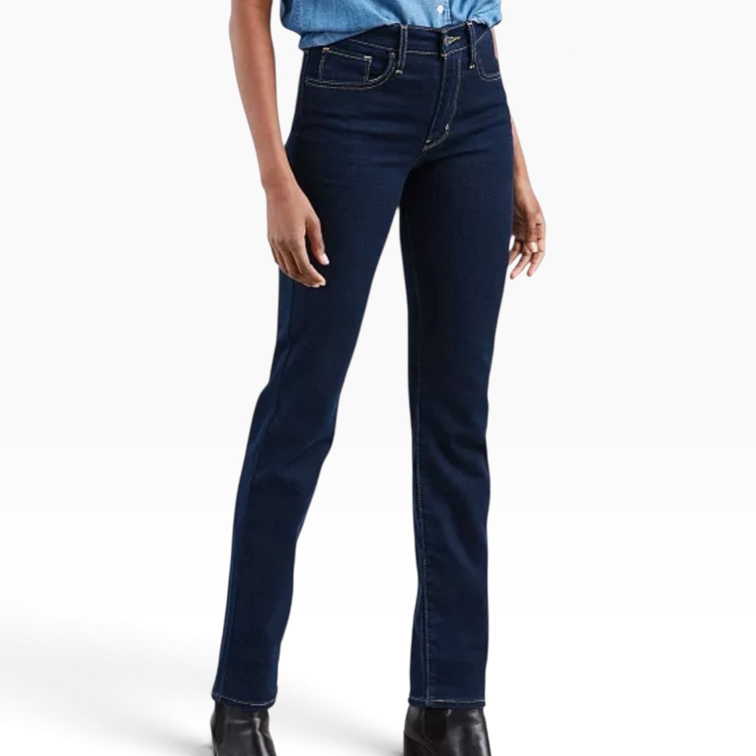 Levi’s 724 dark-wash straight jeans