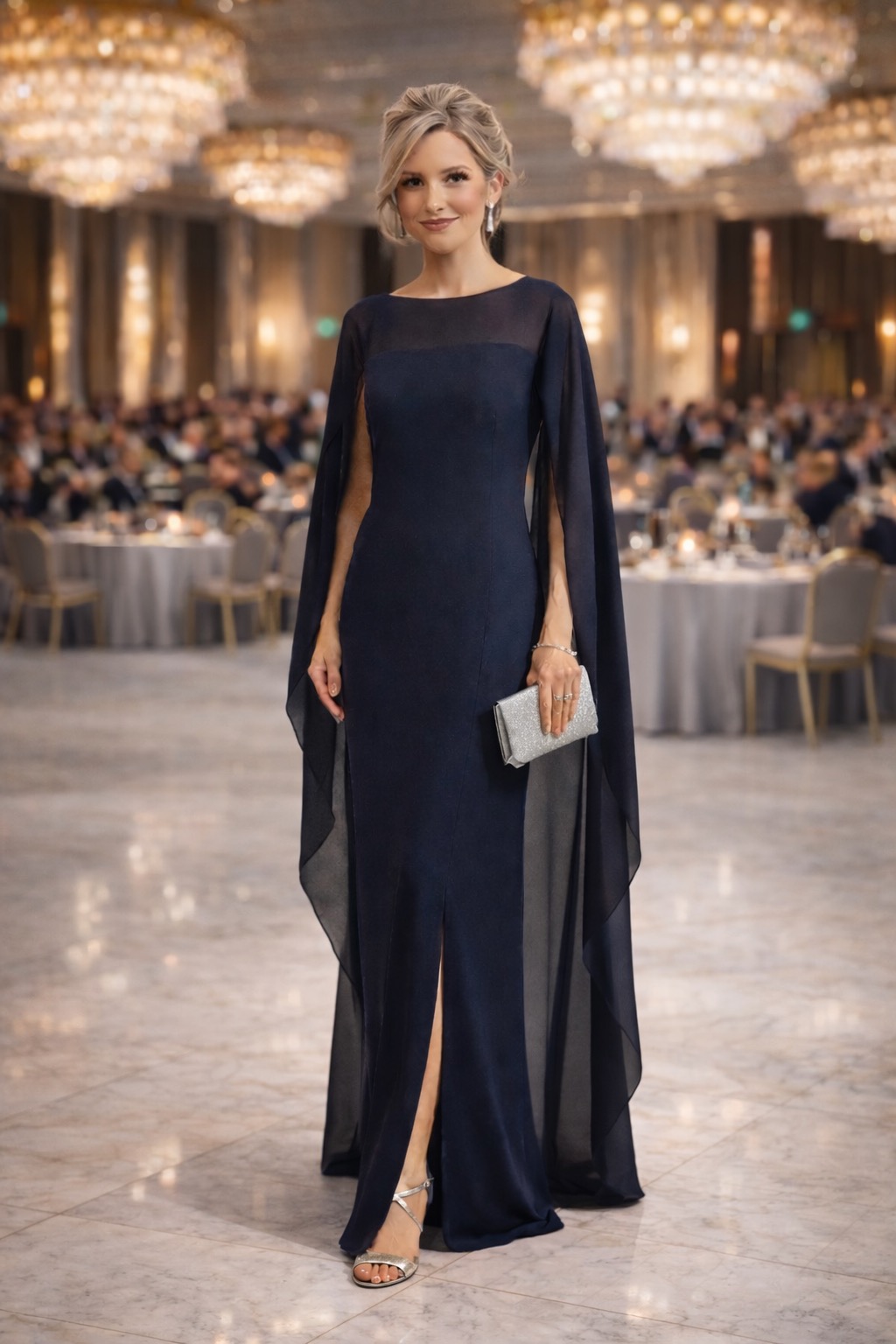 Coastal elegance gold dress for elevated evening glamour by the water