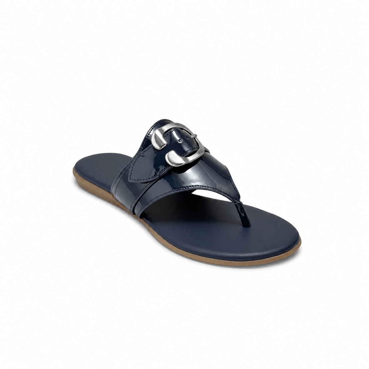 Aerosoles womens Glitz open toe flat sandals in navy