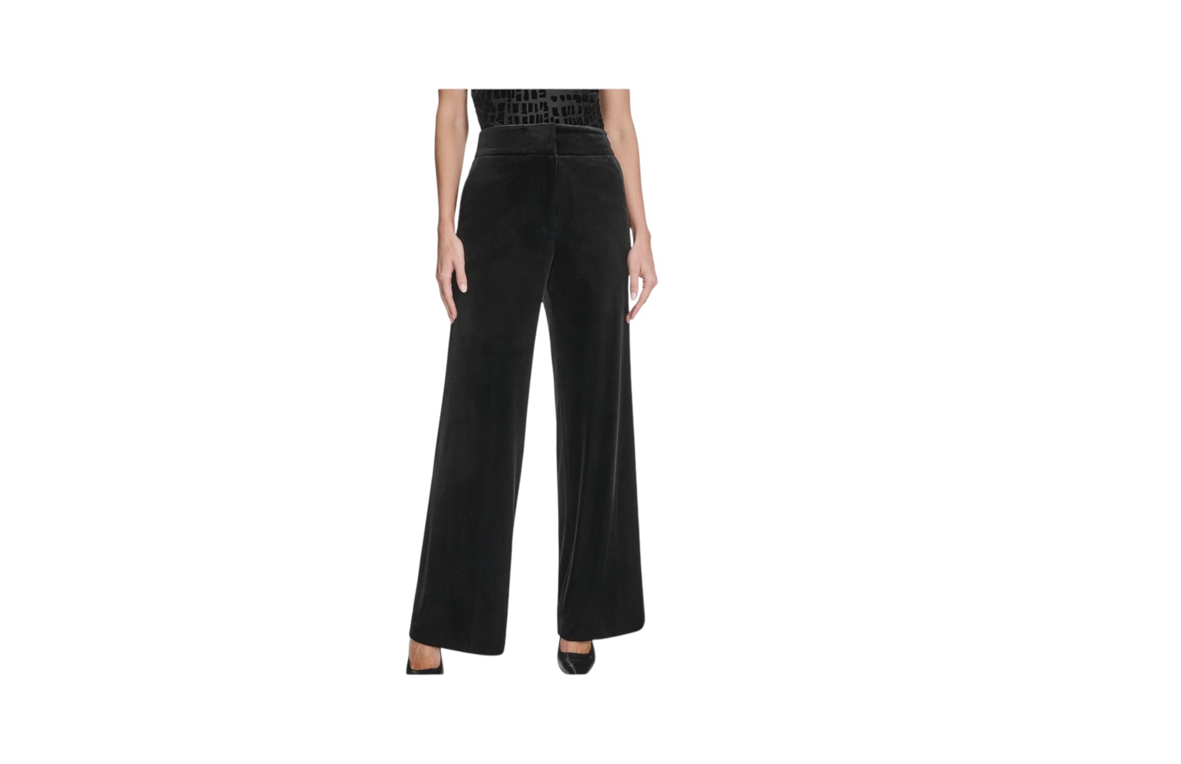Calvin Klein women's black wide-leg pants