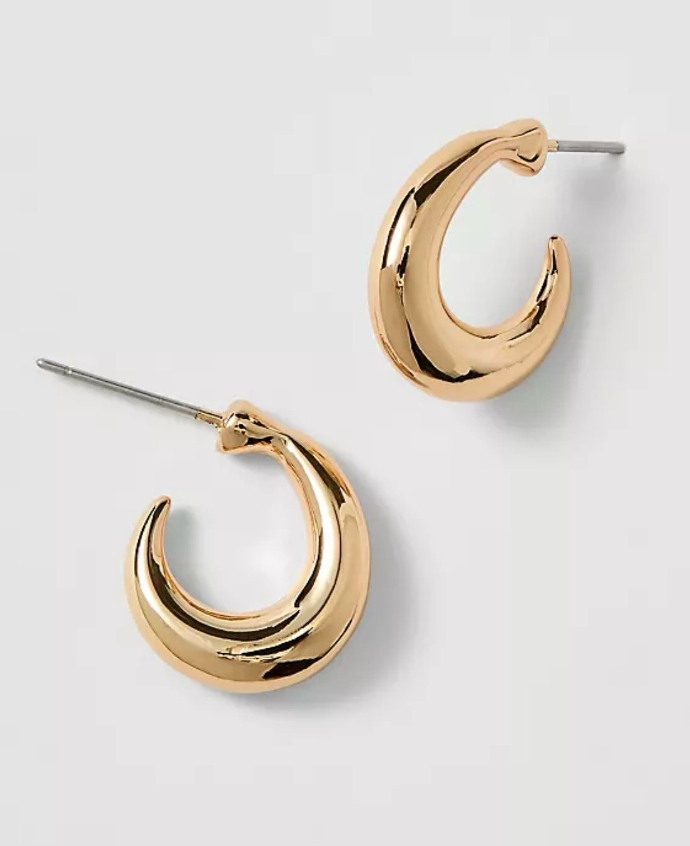 Gold earrings for the Pink Palm Beach Floral Edit