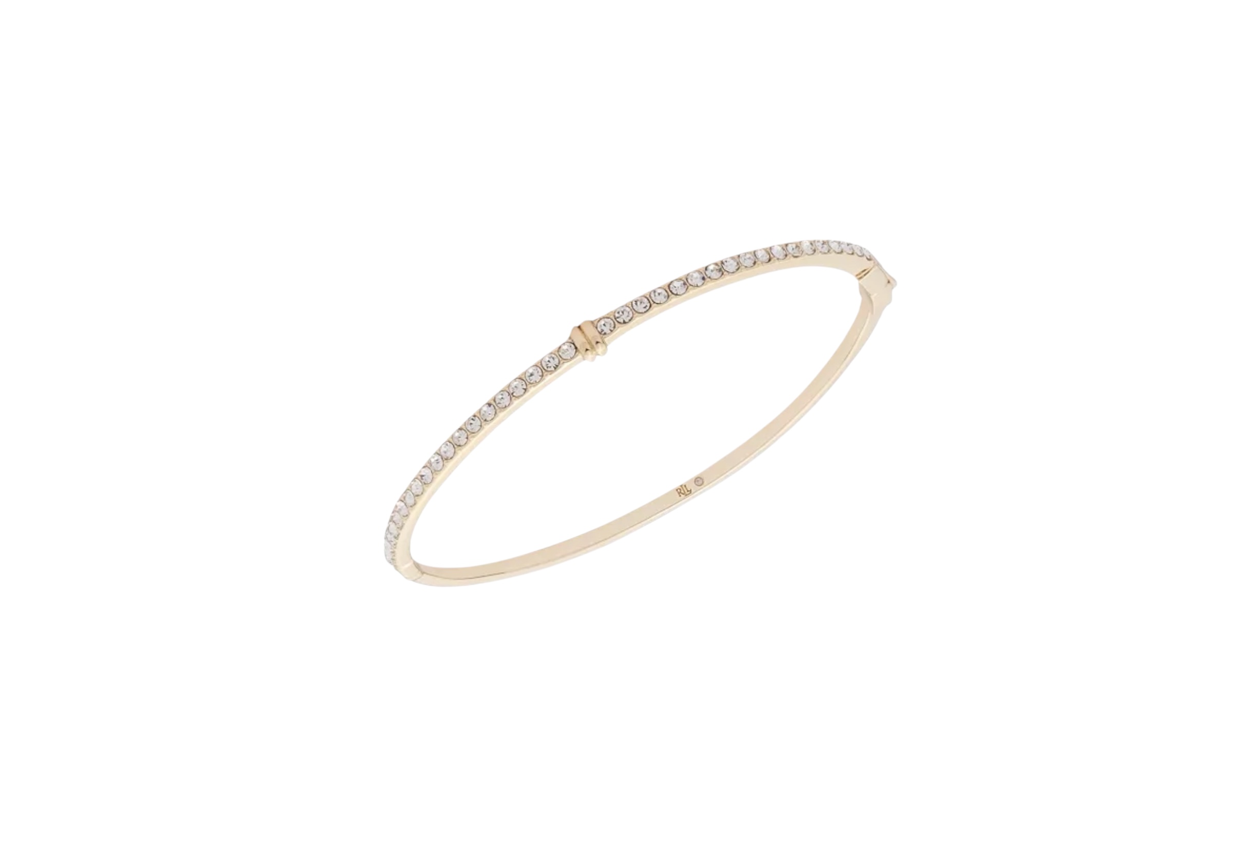 Lauren Ralph Lauren Gold-Tone Pavé Thin Bangle Bracelet